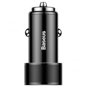    Baseus Car Charger Small Screw Series 2xUSB 3.4A + Lightning Cable Black (TZXLD-A01)