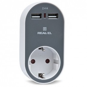    Real-El CS-20 White-Grey (2USB+220)