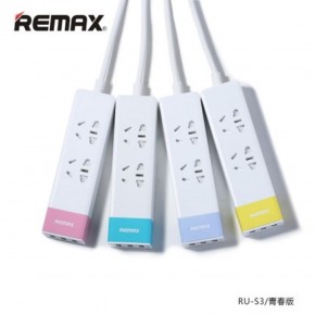    Remax Hub Ming Series 2Plug 3USB Yellow 3