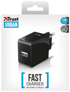   Trust Urban 12W Wall Fast Charger Black 7