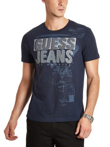   Guess Everett Logo Crewneck L Blue