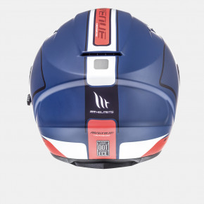  MT Helmets Avenue-Crossroad Matt Pearl White Dark Blue 3XL 4