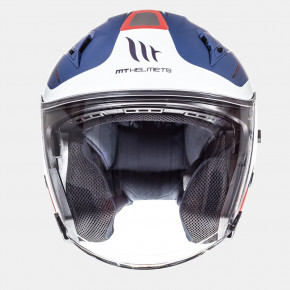  MT Helmets Avenue-Crossroad Matt Pearl White Dark Blue XS 5