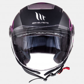  MT Helmets City Eleven Tron Matt Black Fushia 3XL 3