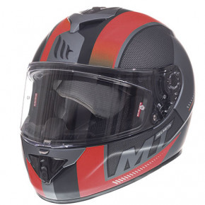  MT Helmets RAPIDE Overtake B1 Matt Black Red XS