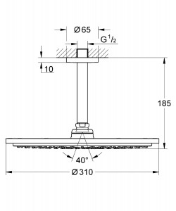   Grohe Rainshower Cosmopolitan 26057000 3