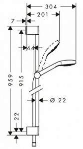   Hansgrohe Croma Select E Vario Unica 26592400 3