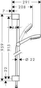   Hansgrohe Crometta 100 Multi Unica Set 26656400 3