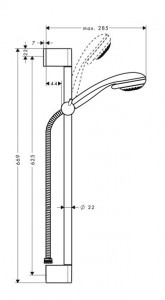   Hansgrohe Crometta 85 Multi Unica 65 27767000 3