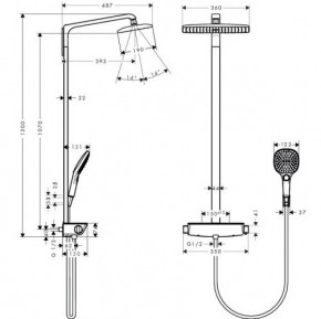   Hansgrohe Raindance Select 360 Showerpipe 27112000 3