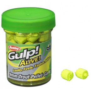  Berkley Gulp! Alive Trout Pellet 9  Garlic-Chartreuse