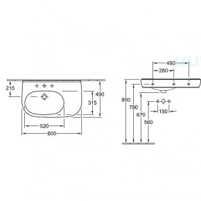  Villeroy&Boch O.Novo 800490  (51608001) 3