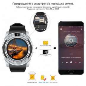   Smart Watch GSM Camera V8 Silver 4