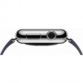 - Apple Watch 38mm Stainless Steel Case with Midnight Blue Modern Buckle (MJ332) 4