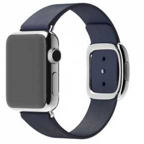 - Apple Watch 38mm Stainless Steel Case with Midnight Blue Modern Buckle (MJ332) 7