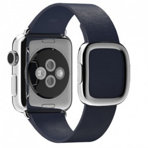 - Apple Watch 38mm Stainless Steel Case with Midnight Blue Modern Buckle (MJ332) 9