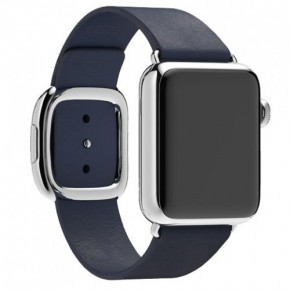 - Apple Watch 38mm Stainless Steel Case with Midnight Blue Modern Buckle (MJ332) 12