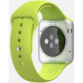 - Apple Watch Sport 42mm Silver Aluminum Case with Green Sport Band (MJ3P2) 4