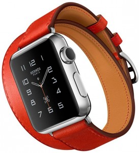 - Apple Watch Hermes Double Tour 38mm Stainless Steel Case with Capucine Leather Band (MLC22) 4