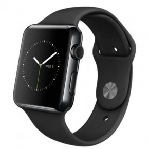 - Apple Watch 42mm Space Black Stainless Steel Case with Black Sport Band (MLC82) 6