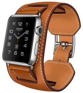 - Apple Watch Hermes Cuff 42mm Stainless Steel Case with Fauve Barenia Leather Band (MLCE2)