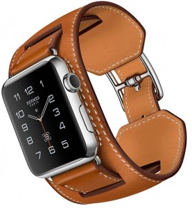 - Apple Watch Hermes Cuff 42mm Stainless Steel Case with Fauve Barenia Leather Band (MLCE2) 4