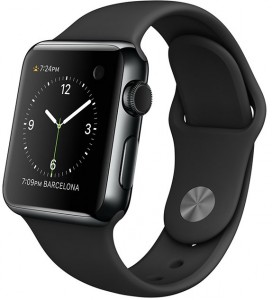 - Apple Watch 38mm Space Black Stainless Steel Case with Black Sport Band (MLCK2)