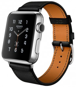 - Apple Watch Hermes Single Tour 38mm Stainless Steel Case with Noir Leather Band (MLCP2)