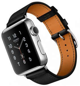 - Apple Watch Hermes Single Tour 38mm Stainless Steel Case with Noir Leather Band (MLCP2) 4