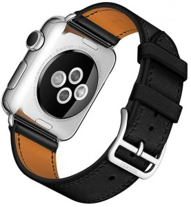 - Apple Watch Hermes Single Tour 38mm Stainless Steel Case with Noir Leather Band (MLCP2) 5