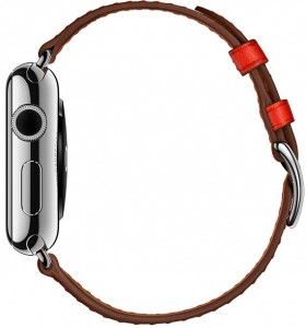 - Apple Watch Hermes Single Tour 38mm Stainless Steel Case with Capucine Leather Band (MLJG2) 3