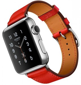 - Apple Watch Hermes Single Tour 38mm Stainless Steel Case with Capucine Leather Band (MLJG2) 4