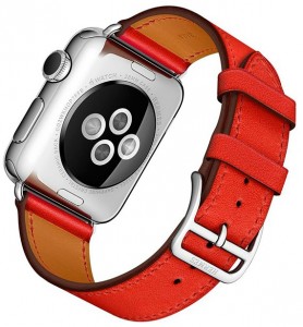 - Apple Watch Hermes Single Tour 38mm Stainless Steel Case with Capucine Leather Band (MLJG2) 5