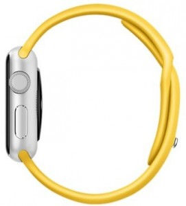 - Apple Watch Sport 38mm Silver Aluminum Case with Yellow Sport Band (MMF02) 3