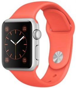 - Apple Watch Sport 38mm Silver Aluminum Case with Apricot Sport Band (MMF12)