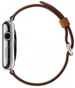 - Apple Watch 38mm Stainless Steel Case with Saddle Brown Classic Buckle (MMF72) 3