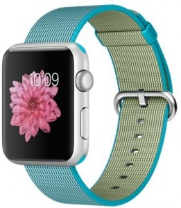 - Apple Watch Sport 42mm Silver Aluminum Case with Scuba Blue Woven Nylon (MMFN2)