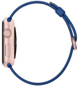 - Apple Watch Sport 42mm Rose Gold Aluminum Case with Royal Blue Woven Nylon (MMFP2) 3