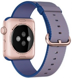 - Apple Watch Sport 42mm Rose Gold Aluminum Case with Royal Blue Woven Nylon (MMFP2) 4