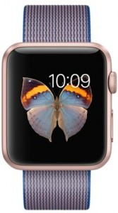 - Apple Watch Sport 42mm Rose Gold Aluminum Case with Royal Blue Woven Nylon (MMFP2) 5