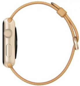 - Apple Watch Sport 42mm Gold Aluminum Case with Gold/Royal Blue Woven Nylon (MMFQ2) 3