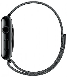 - Apple Watch 42mm Space Black Stainless Steel Case with Space Black Milanese Loop (MMG22) 3