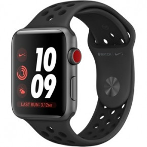 - Apple Watch Nike+ Series 3 GPS + Cellular 42mm Space Gray Aluminum w. Anthracite/BlackSport B. (MQLD2)