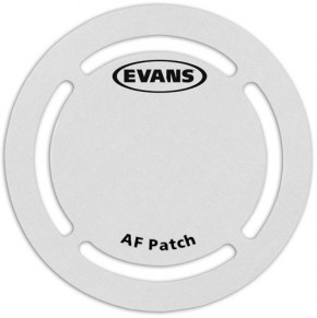     - Evans EQPAF1 AF Bass Patch White 2 