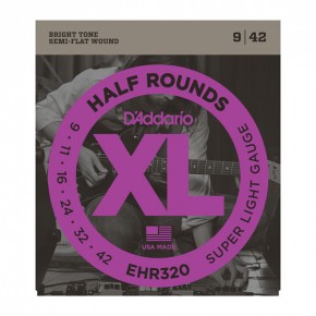    D'Addario EHR320 XL Half Rounds Super Light 09-42