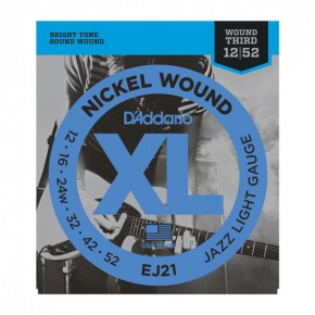    D'Addario EJ21 XL Jazz Light 12-52