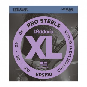    D'Addario EPS190 XL Pro Steels Custom Light 40-100