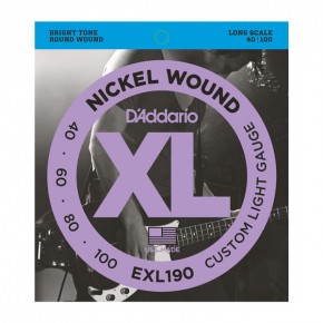    D'Addario EXL190 XL Custom Light 40-100