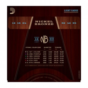    D'Addario NB1253 Nickel Bronze Light 12-53 3