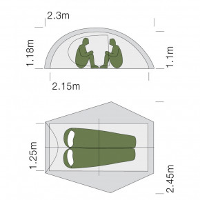  Exped Mira II HL Green O/S 4